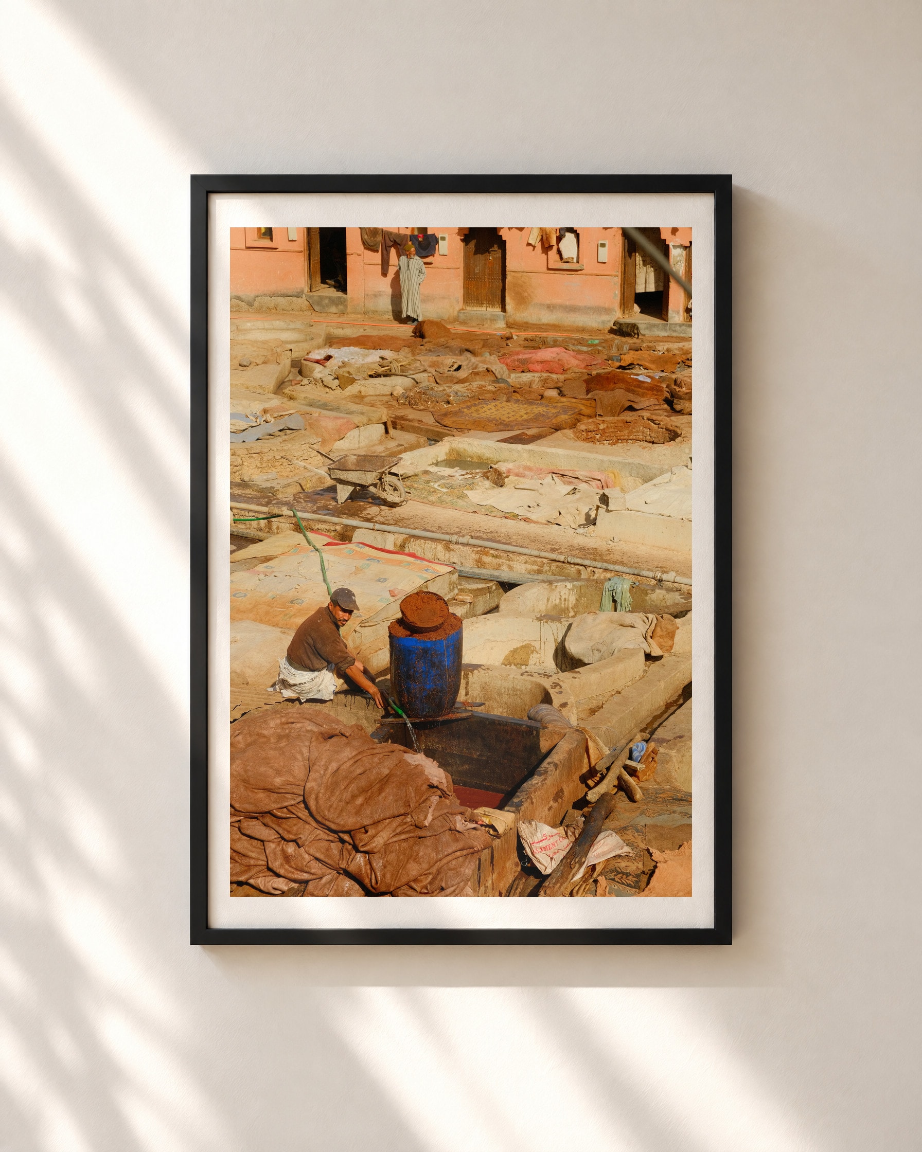 At the Vat, framed print shown on a wall