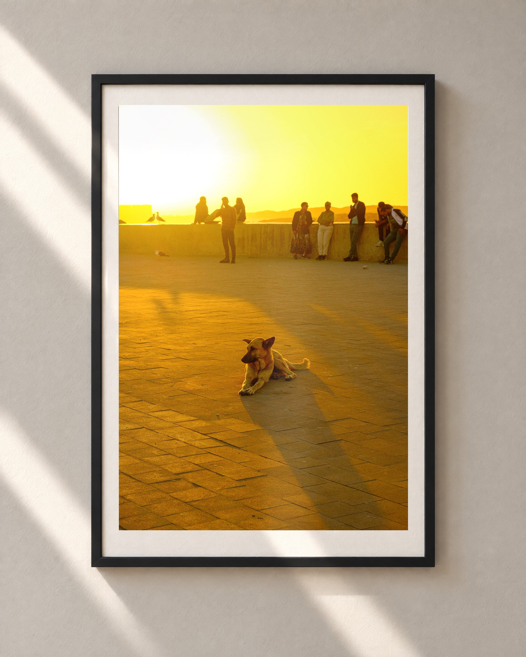 Skala at Sundown, framed print shown on a wall