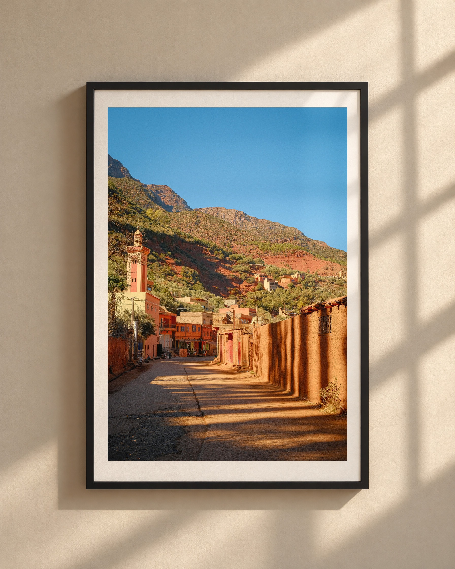 Ourika Road, framed print shown on a wall