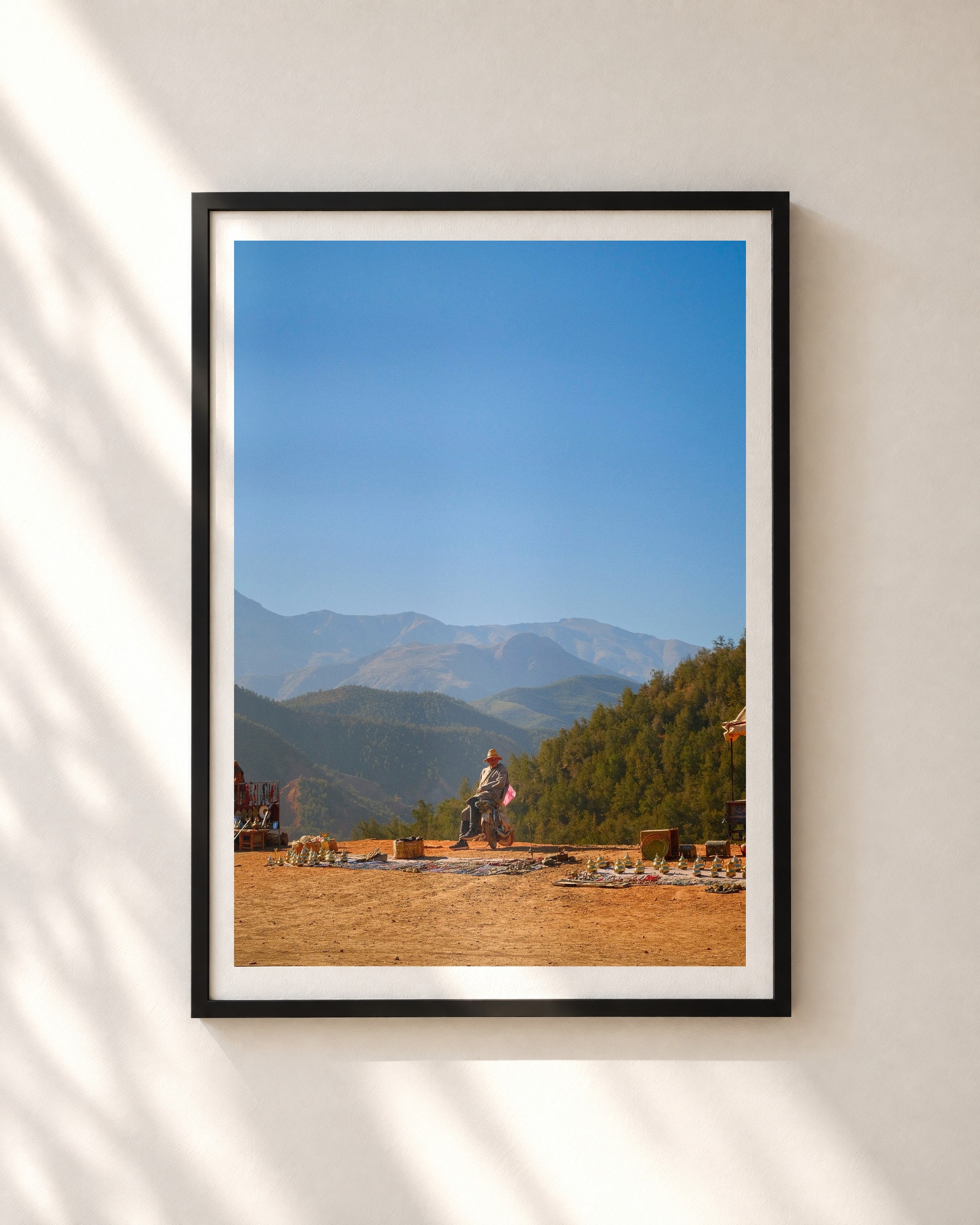 Atlas Bazaar, framed print shown on a wall