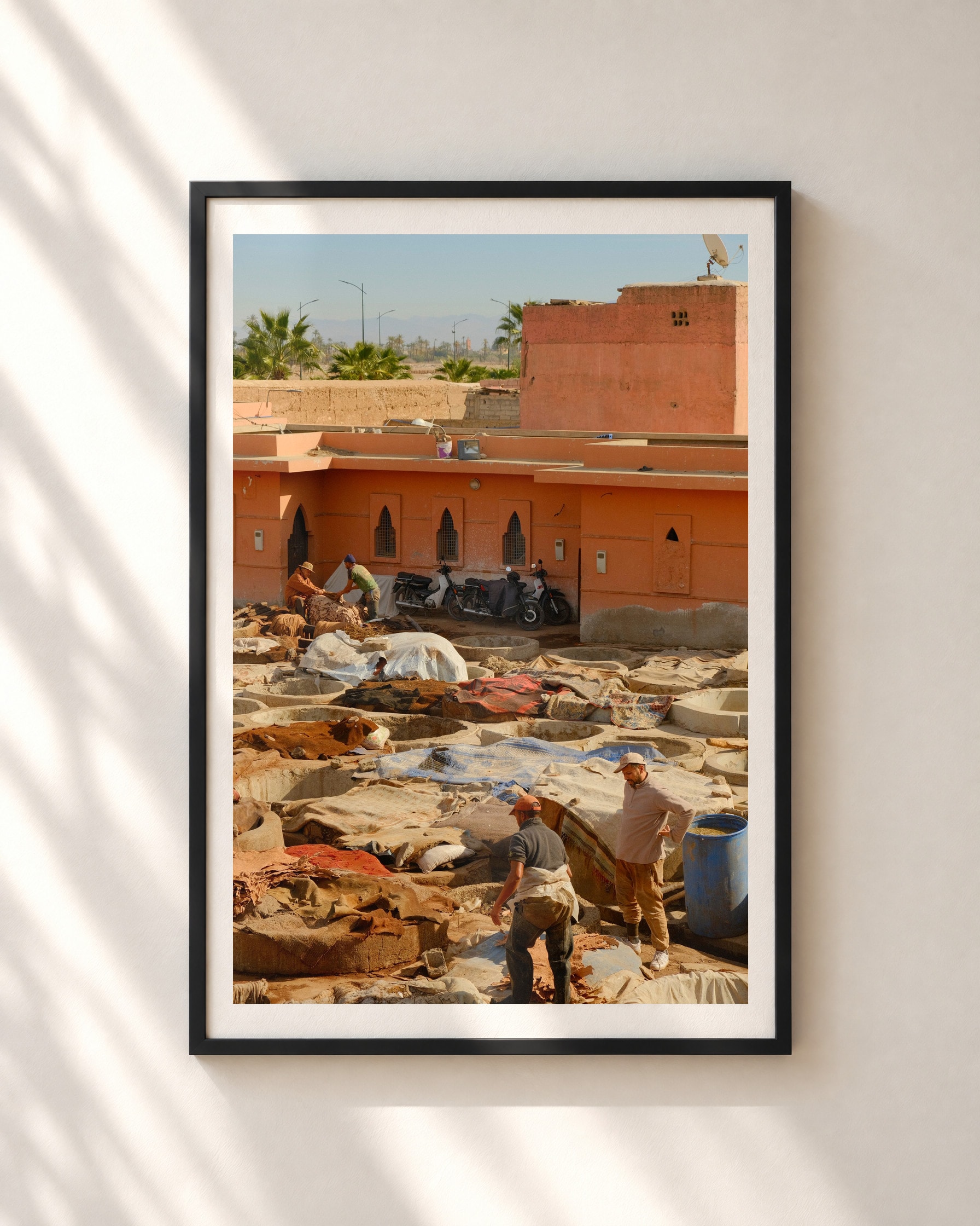 Atlas Tannery, framed print shown on a wall
