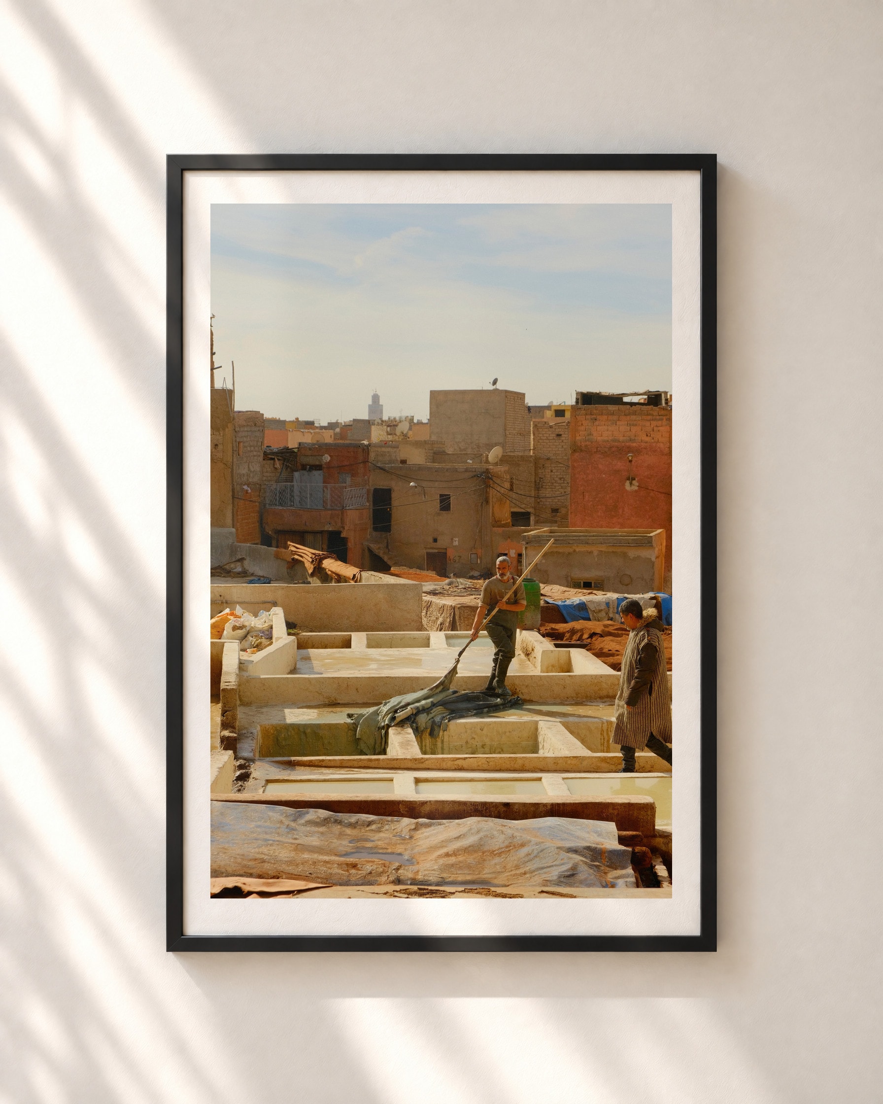The Lime Pits, framed print shown on a wall