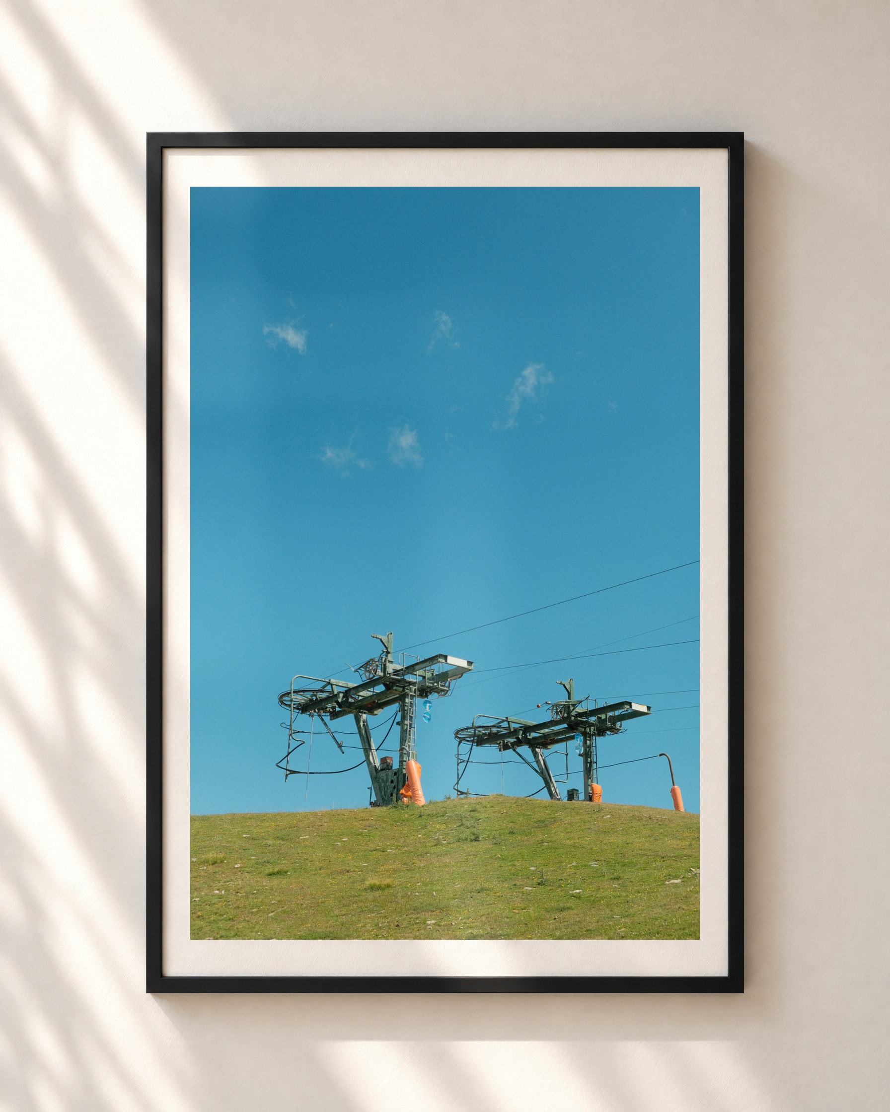 Off Season, framed print shown on a wall